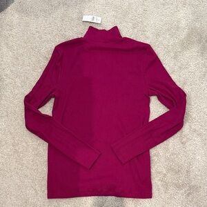 NWT Loft dark pink long sleeve turtle neck t shirt